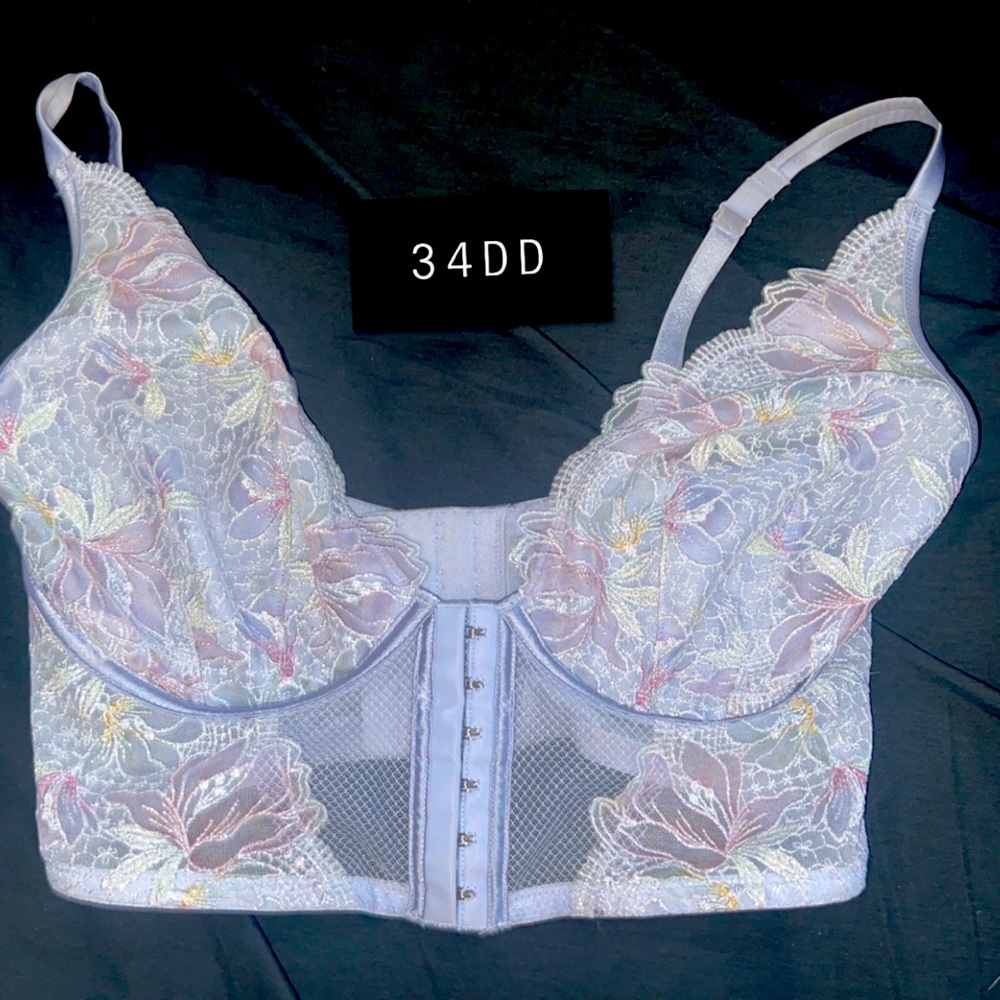 Victoria’s Secret purple floral bustier